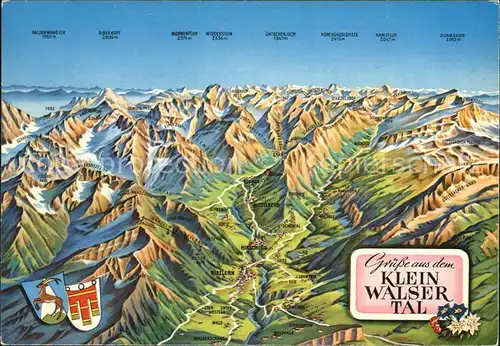 Kleinwalsertal Karte Kat. Oesterreich