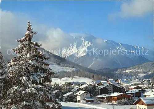 Seefeld Tirol gegen Hocheder Winterpanorama Kat. Seefeld in Tirol