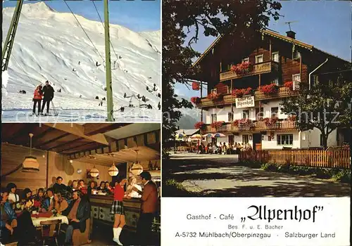 Muehlbach Hochkoenig Gasthof Cafe Alpenhof Skipiste Inneres Kat. Muehlbach am Hochkoenig