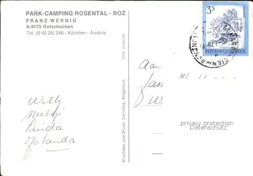 Gotschuchen Park Camping Rosental Kat. Wolfsberg