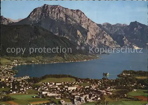 Gmunden Salzkammergut Panorama Traunsee Gruenberg Traunstein Schlafende Griechin Kat. Gmunden