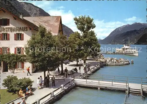 Pertisau Achensee Hotel Fuerstenhof mit Schiffstation Kat. Eben am Achensee