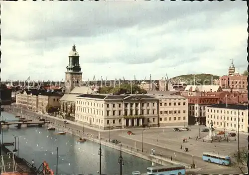 Goeteborg Gustaf Adolfs Torg med Stora Hammkanalen Kat. 