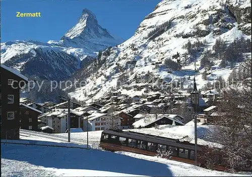 Zermatt VS Gornergratbahn Matterhorn Mont Cervin Kat. Zermatt