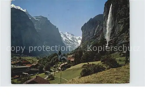 Lauterbrunnen BE mit Staubbach Kat. Lauterbrunnen