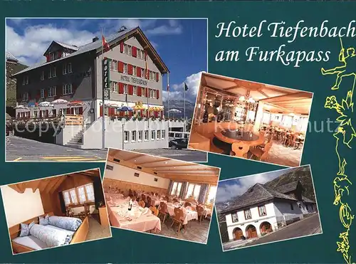 Realp Hotel Tiefenbach am Furkapass Restaurant Fremdenzimmer Kat. Realp