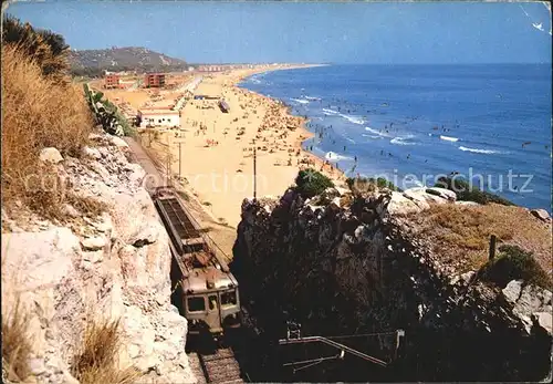 Castelldefels Eisenbahn Strand Kat. Costa Brava