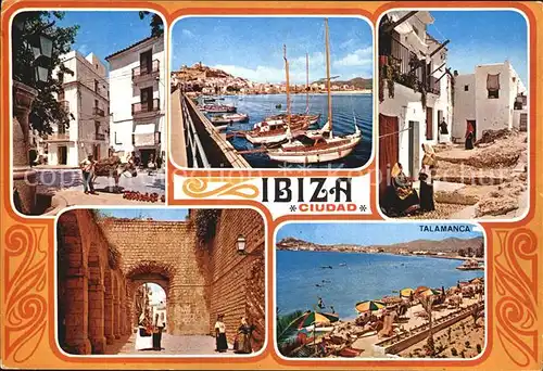 Ibiza Islas Baleares Hafen Strand Gasse Ciudad Kat. Ibiza