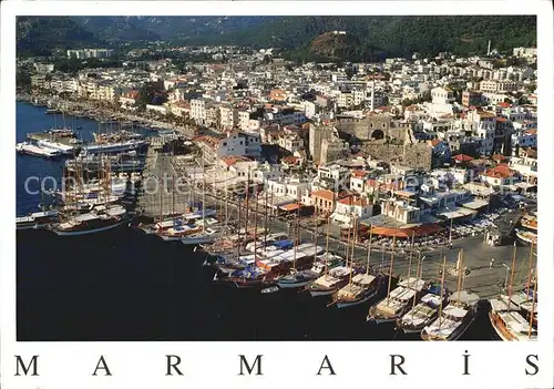 Marmaris Hafen Fliegeraufnahme Kat. Tuerkei