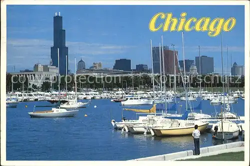 Chicago Illinois Skyline Downtown Marina Kat. Chicago