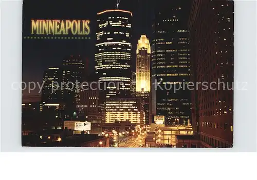 Minneapolis Minnesota Skyline bei Nacht Kat. Minneapolis