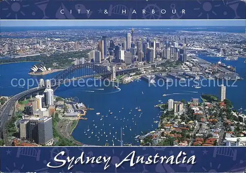 Sydney New South Wales Sydney Opera Sydney Bridge Lavender Bay Fliegeraufnahme Kat. Sydney