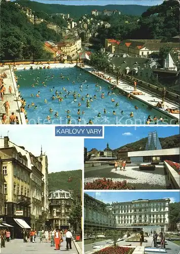 Karlovy Vary Freibad Strassenpartie Minigolf Kat. Karlovy Vary Karlsbad