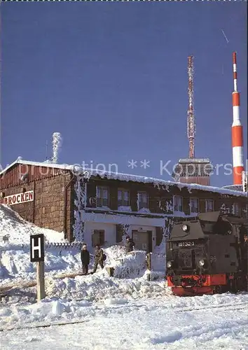Brocken Bahnhof Winter Kat. Wernigerode