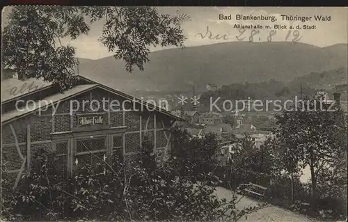 Bad Blankenburg Allianzhalle mit Blick auf die Stadt Kat. Bad Blankenburg