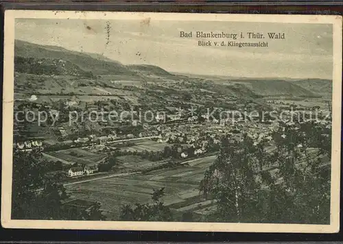 Bad Blankenburg Blick von der Klingenaussicht Kat. Bad Blankenburg