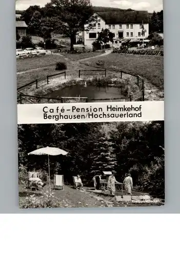 Berghausen Schmallenberg Cafe-Pension Heimkehof / Schmallenberg /Hochsauerlandkreis LKR
