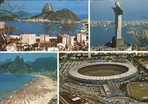 Rio de Janeiro Zuckerhut Stadion Strand  Kat. Rio de Janeiro
