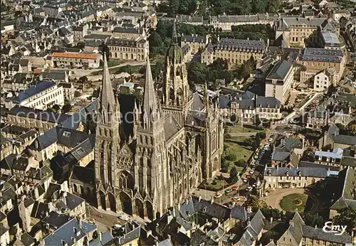 Bayeux Fliegeraufnahme mit Kirche Kat. Bayeux