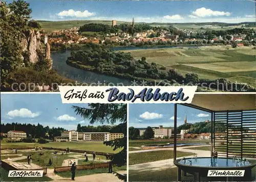 Bad Abbach Panorama Golfplatz Trinkhalle Kat. Bad Abbach