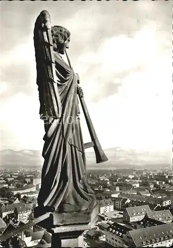 Freiburg Breisgau Posaunenengel auf dem Muensterturm Kat. Freiburg im Breisgau