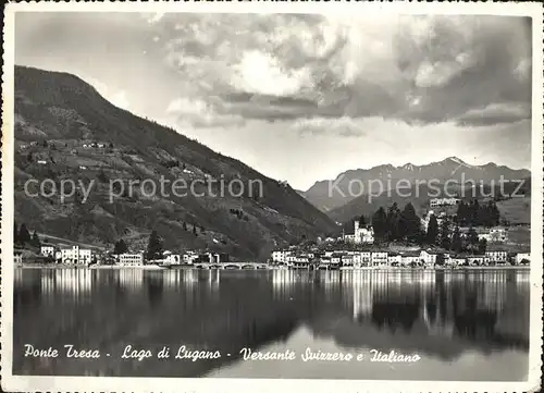 Ponte Tresa Lago di Lugano Versante Svizzero e Italiano
