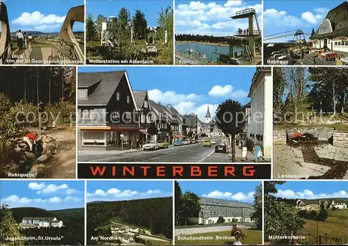 Winterberg Hochsauerland Georgsprungschanze Bobhaus Jugendheim Sankt Ursula  Kat. Winterberg