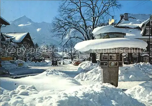 Garmisch Partenkirchen Marienplatz Alpspitze Winter Kat. Garmisch Partenkirchen
