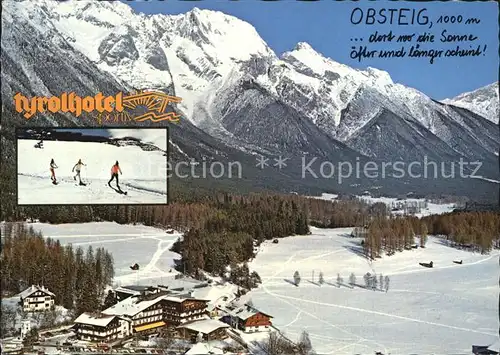 Obsteig Tirol Panorama Winterlandschaft Kat. Obsteig
