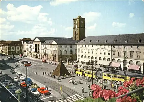 Karlsruhe Baden Marktplatz Rathaus Luftaufnahme