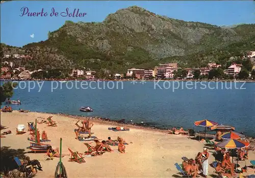 Puerto de Soller Strand Panorama Kat. Mallorca Islas Baleares