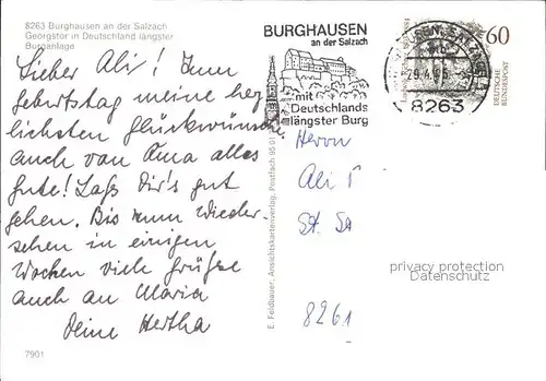 Burghausen Salzach Georgstor  Kat. Burghausen