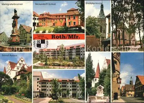 Roth Nuernberg Marktgrafenbrunnen Schloss Ratibor Seckendorff Schloss Kat. Roth