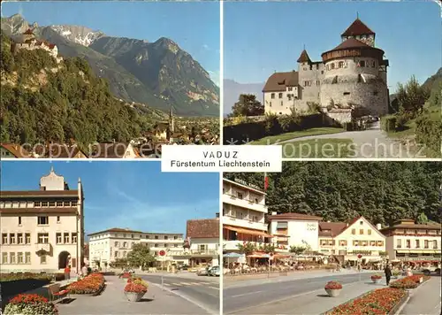 Vaduz Schloss Stadtansichten Kat. Vaduz