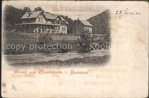 Wendefurth Quensels Kurhaus Hotel und Pension Kat. Altenbrak