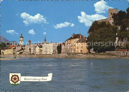 Rattenberg Inn Teilansicht mit Burg Kat. Aschau a.Inn