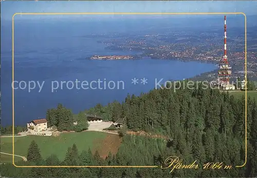 Bregenz Vorarlberg Berghaus Pfaender Blick auf Lindau Kat. Bregenz