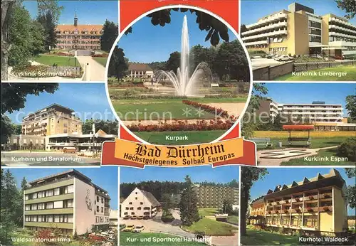 Bad Duerrheim Kurklinik Sonnenbuehl Limberger Waldsanatorium Waldeck Kat. Bad Duerrheim