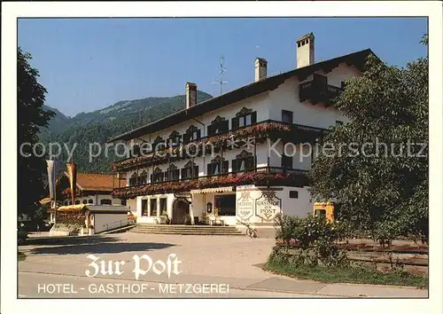 Schleching Hotel Gasthof Metzgerei Zur Post Kat. Schleching