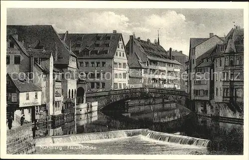 Nuernberg Fleischbruecke  Kat. Nuernberg