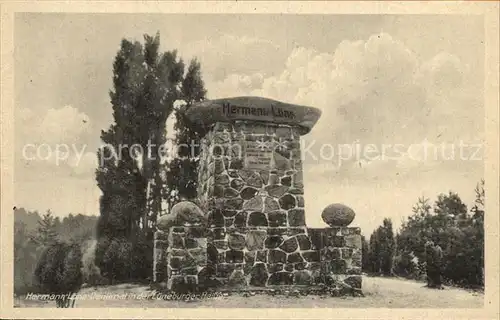 Lueneburger Haide Hermann Loens Denkmal  Kat. Walsrode