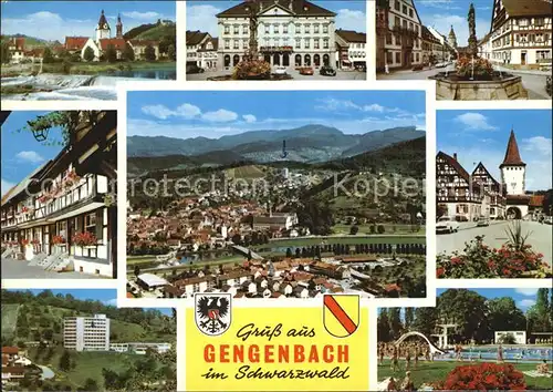Gengenbach Schwimmbad Tor Brunnen  Kat. Gengenbach Schwarzwald