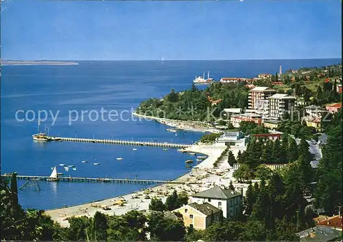 Portoroz Strand Seebruecke  Kat. Slowenien