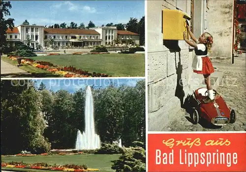 Bad Lippspringe Brunnen Kind Post  Kat. Bad Lippspringe