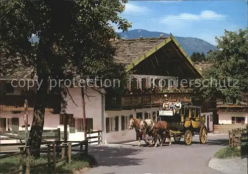 Grainau Bauernhaus Postkutsche  Kat. Grainau