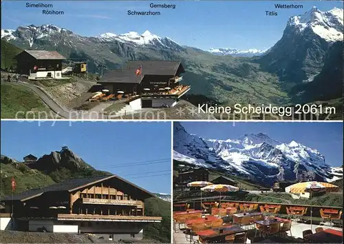 Kleine Scheidegg Wengen Restaurant Eigernordwand Wetterhorn Titlis Gemsberg  Kat. Scheidegg Kleine