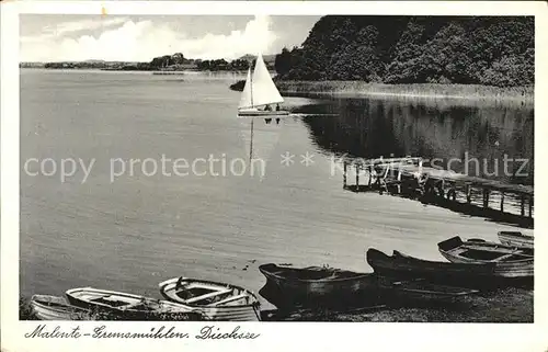 Malente Gremsmuehlen Segelboot Diecksee Kat. Malente