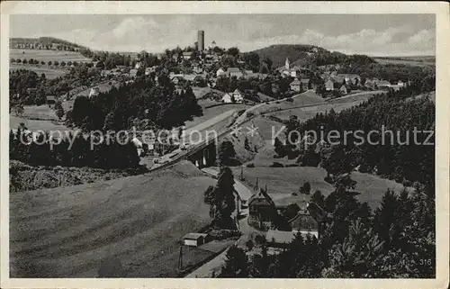 Lobenstein Bad Moorbad Blick von der Eichelleite