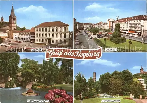Siegburg Markt Parkanlagen Muehlengraben Kat. Siegburg