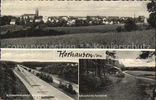 Horhausen Westerwald Autobahnausfahrt Willroth Schutzhuette Fernblick Kat. Horhausen (Westerwald)